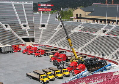 U2 Stage Set-Up at Rice-Eccles Stadium